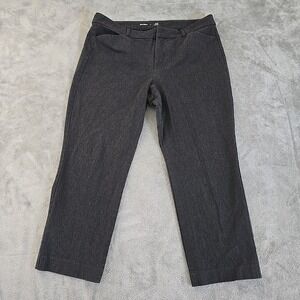 Old Navy Pants Womens 16 Gray Pixie Dress Cotton Stretch Flat Front Slim Casual